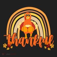 Thankful Turkey Fall Rainbow Thanksgiving Tumbler thumb 3