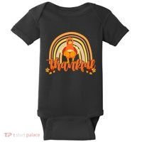 Thankful Turkey Fall Rainbow Thanksgiving Baby Bodysuit thumb 0
