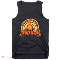 Thankful Turkey Fall Rainbow Thanksgiving Tank Top thumb 0