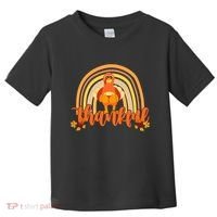 Thankful Turkey Fall Rainbow Thanksgiving Toddler T-Shirt thumb 0