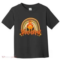 Thankful Turkey Fall Rainbow Thanksgiving Toddler T-Shirt thumb 0