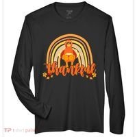 Thankful Turkey Fall Rainbow Thanksgiving Zone Performance Long-Sleeve T-Shirt thumb 0