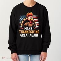 Turkey Trump Funny Make Thanksgiving Great Meaningful Gift Women's Sweatshirt thumb 0