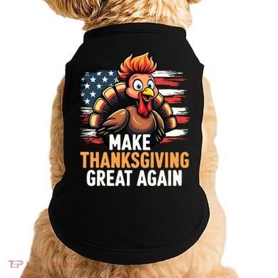 Turkey Trump Funny Make Thanksgiving Great Meaningful Gift Doggie Tank