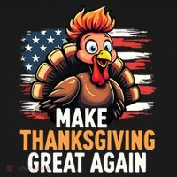 Turkey Trump Funny Make Thanksgiving Great Meaningful Gift Women's Hoodie thumb 2