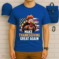Turkey Trump Funny Make Thanksgiving Great Meaningful Gift T-Shirt thumb 6