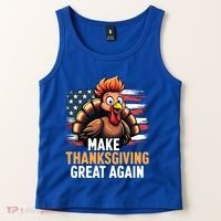 Turkey Trump Funny Make Thanksgiving Great Meaningful Gift Tank Top thumb 2