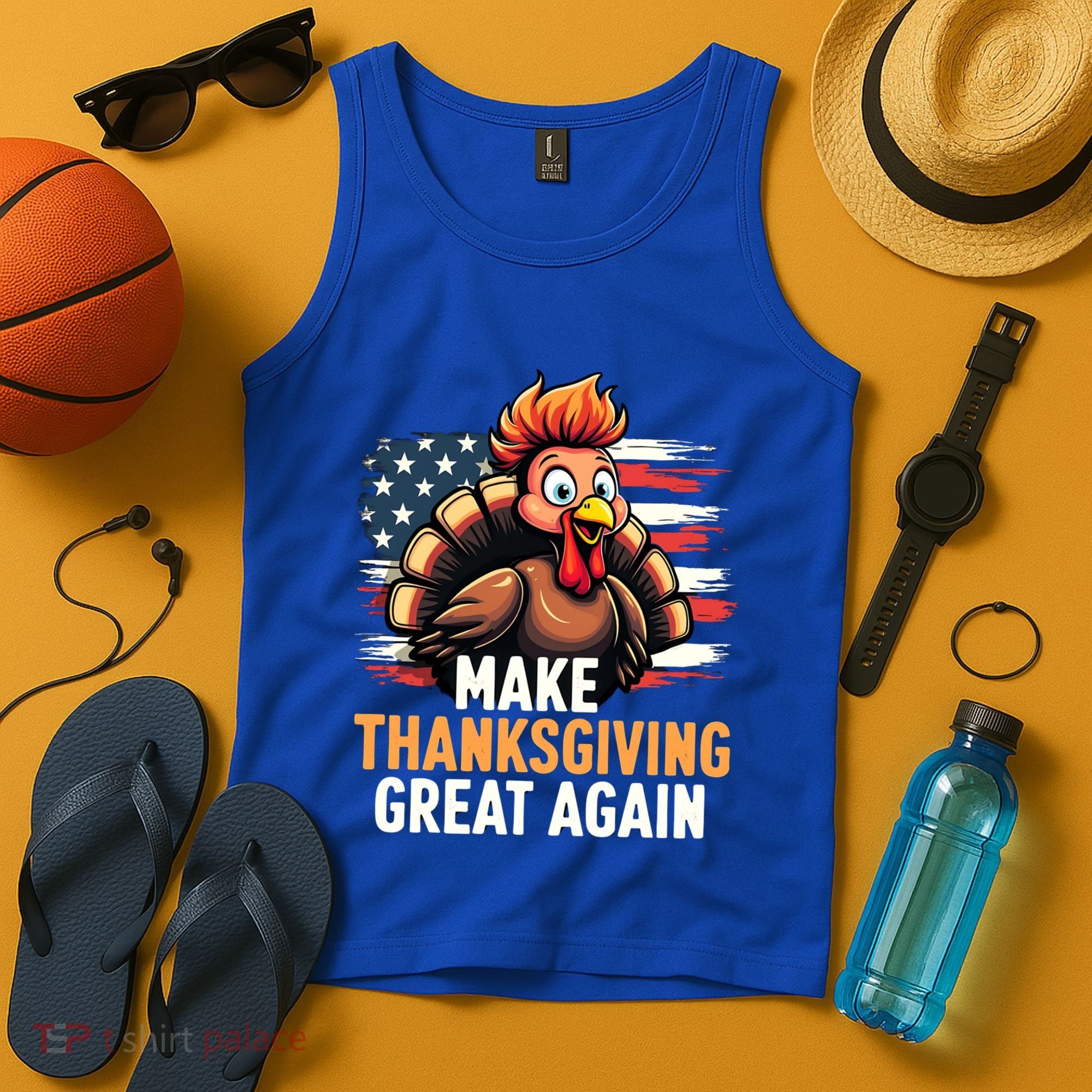 Turkey Trump Funny Make Thanksgiving Great Meaningful Gift Tank Top