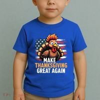 Turkey Trump Funny Make Thanksgiving Great Meaningful Gift Toddler T-Shirt thumb 2