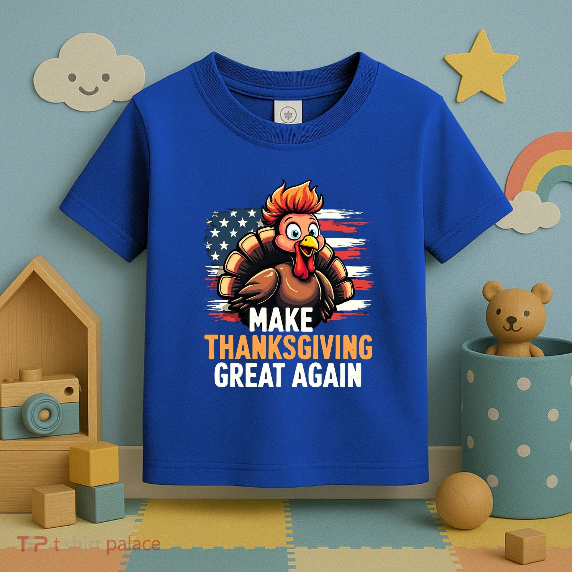 Turkey Trump Funny Make Thanksgiving Great Meaningful Gift Toddler T-Shirt