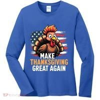 Turkey Trump Funny Make Thanksgiving Great Meaningful Gift Women's Long Sleeve Shirt thumb 0