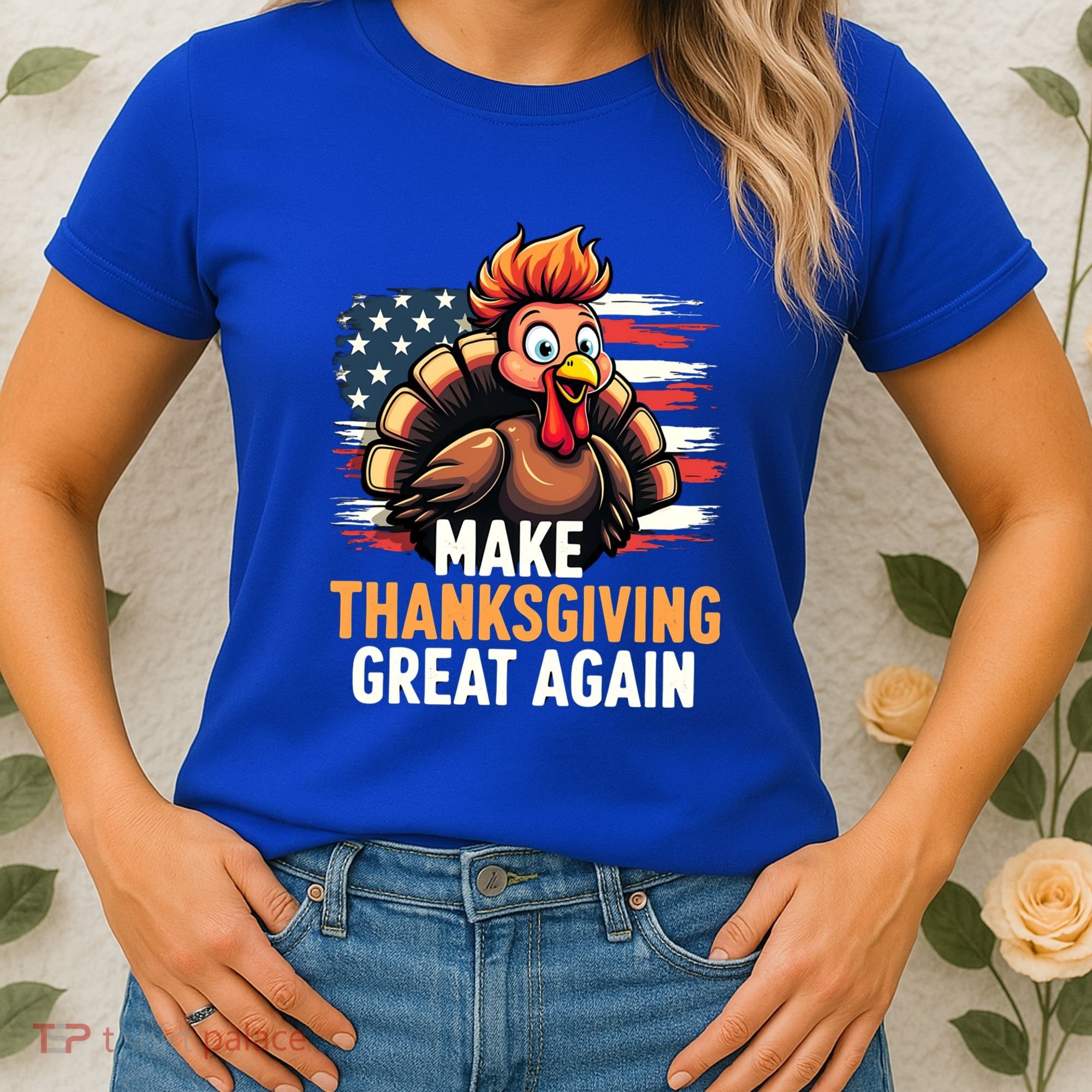 Turkey Trump Funny Make Thanksgiving Great Meaningful Gift Women's T-Shirt