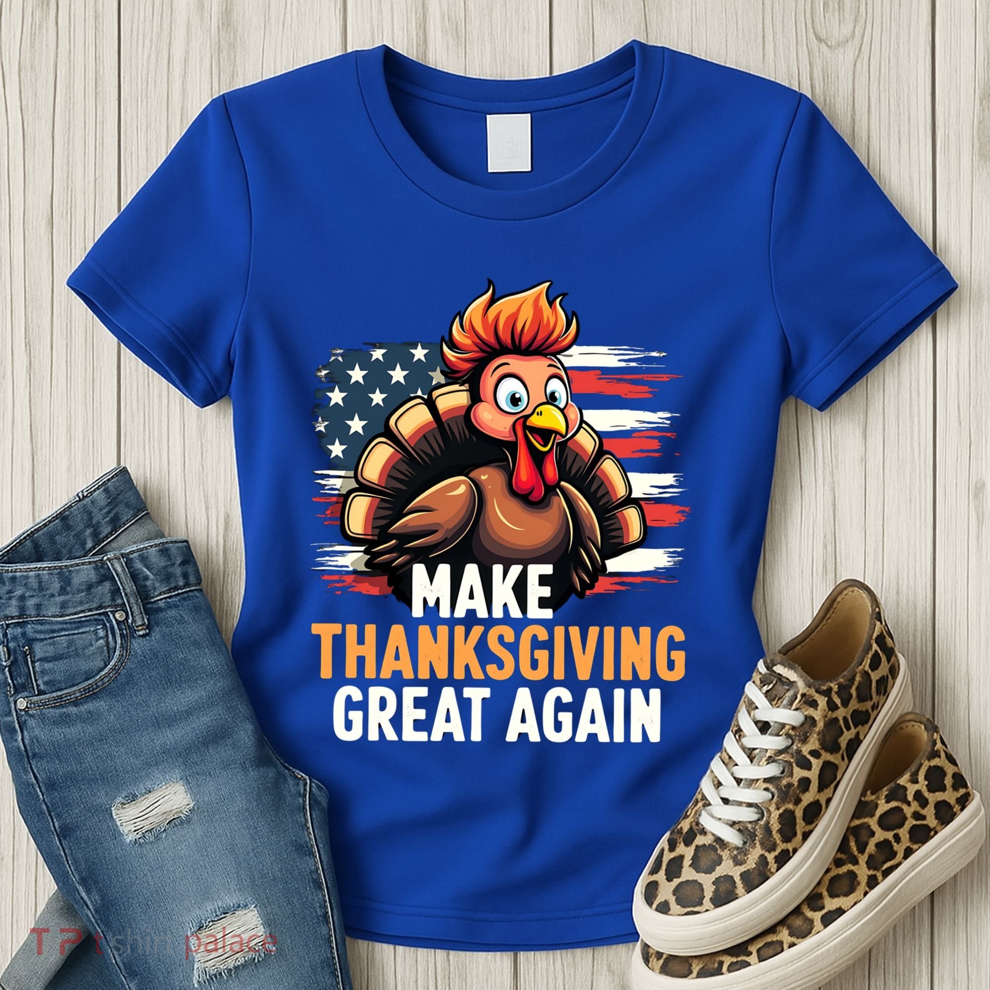 Turkey Trump Funny Make Thanksgiving Great Meaningful Gift Women's T-Shirt