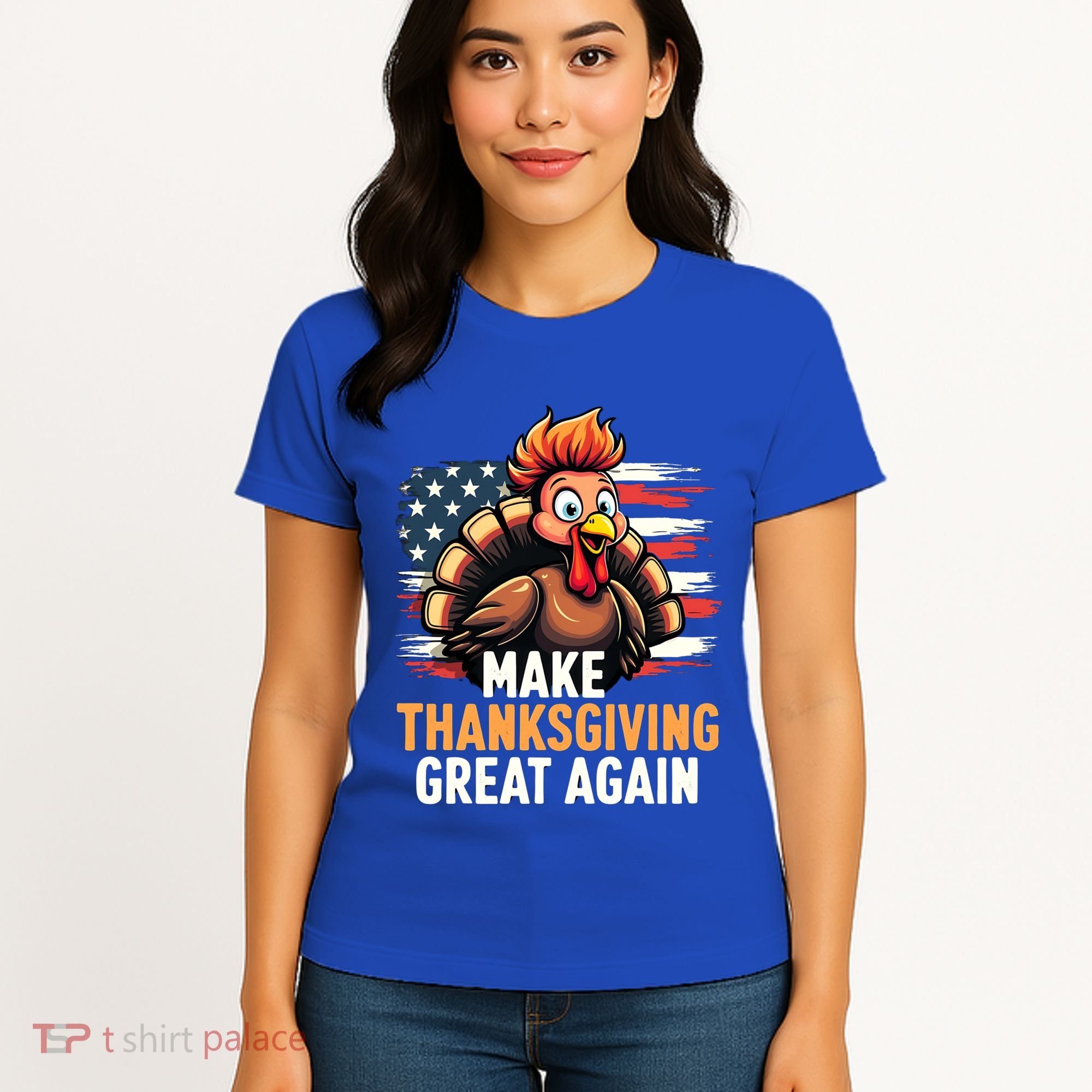 Turkey Trump Funny Make Thanksgiving Great Meaningful Gift Women's T-Shirt