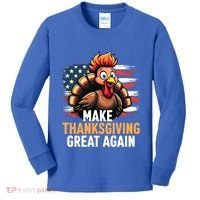 Turkey Trump Funny Make Thanksgiving Great Meaningful Gift Kids Long Sleeve Shirt thumb 0