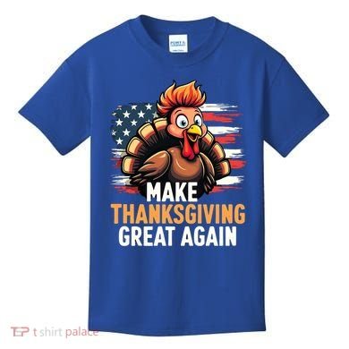 Turkey Trump Funny Make Thanksgiving Great Meaningful Gift Kids T-Shirt