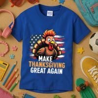 Turkey Trump Funny Make Thanksgiving Great Meaningful Gift Kids T-Shirt thumb 3
