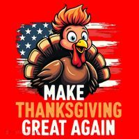 Turkey Trump Funny Make Thanksgiving Great Meaningful Gift Santa Hat thumb 1