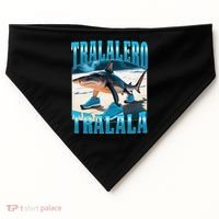 Tralalero Tralala Funny Italian Brainrot Shark Meme Bootleg USA-Made Doggie Bandana thumb 0