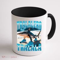 Tralalero Tralala Funny Italian Brainrot Shark Meme Bootleg Coffee Mug thumb 1