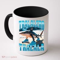 Tralalero Tralala Funny Italian Brainrot Shark Meme Bootleg Coffee Mug thumb 0