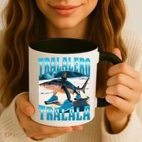 Tralalero Tralala Funny Italian Brainrot Shark Meme Bootleg Coffee Mug thumb 3