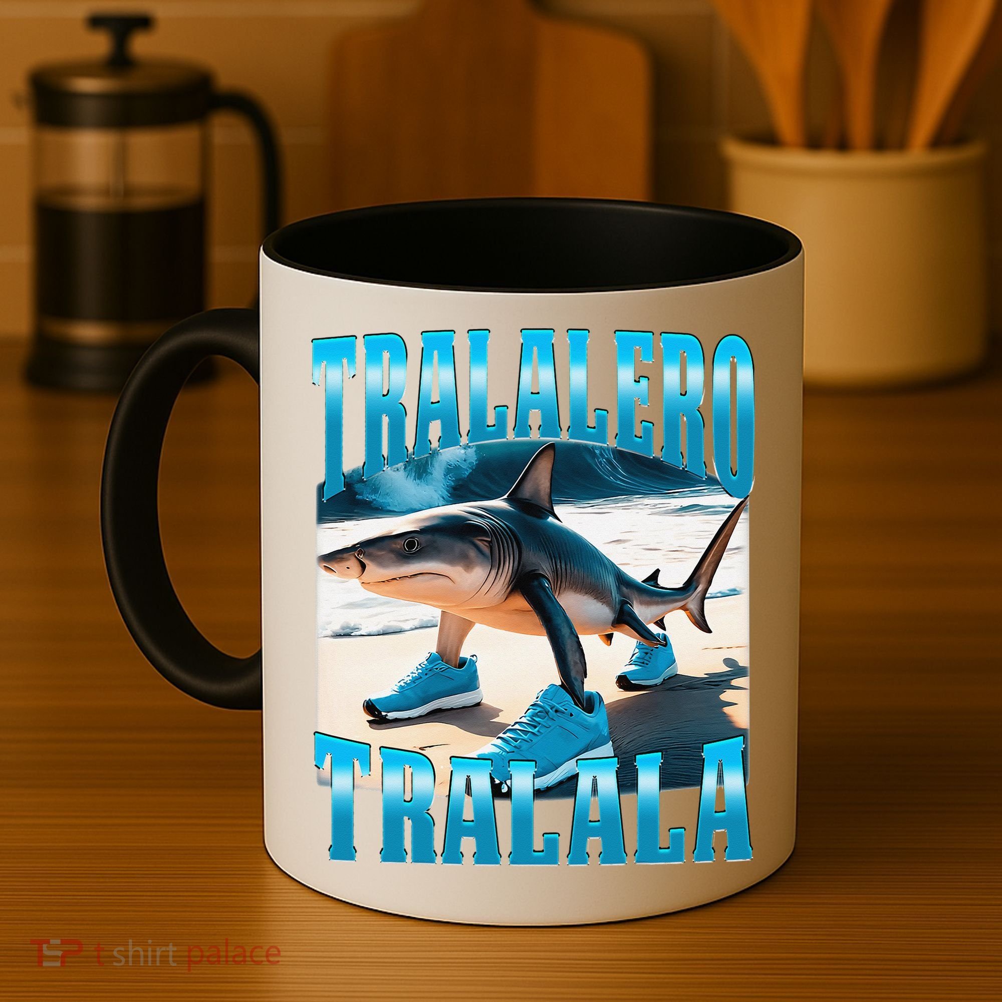 Tralalero Tralala Funny Italian Brainrot Shark Meme Bootleg Coffee Mug