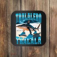 Tralalero Tralala Funny Italian Brainrot Shark Meme Bootleg Coaster thumb 0