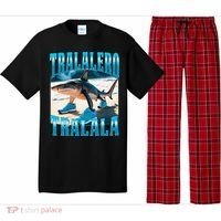 Tralalero Tralala Funny Italian Brainrot Shark Meme Bootleg Pajama Set thumb 0