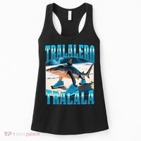 Tralalero Tralala Funny Italian Brainrot Shark Meme Bootleg Women's Tank Top thumb 0