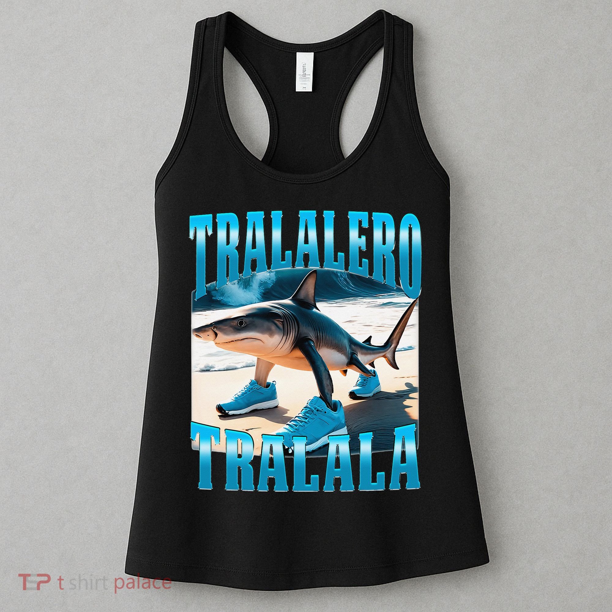 Tralalero Tralala Funny Italian Brainrot Shark Meme Bootleg Women's Tank Top