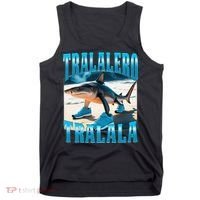 Tralalero Tralala Funny Italian Brainrot Shark Meme Bootleg Tank Top thumb 0