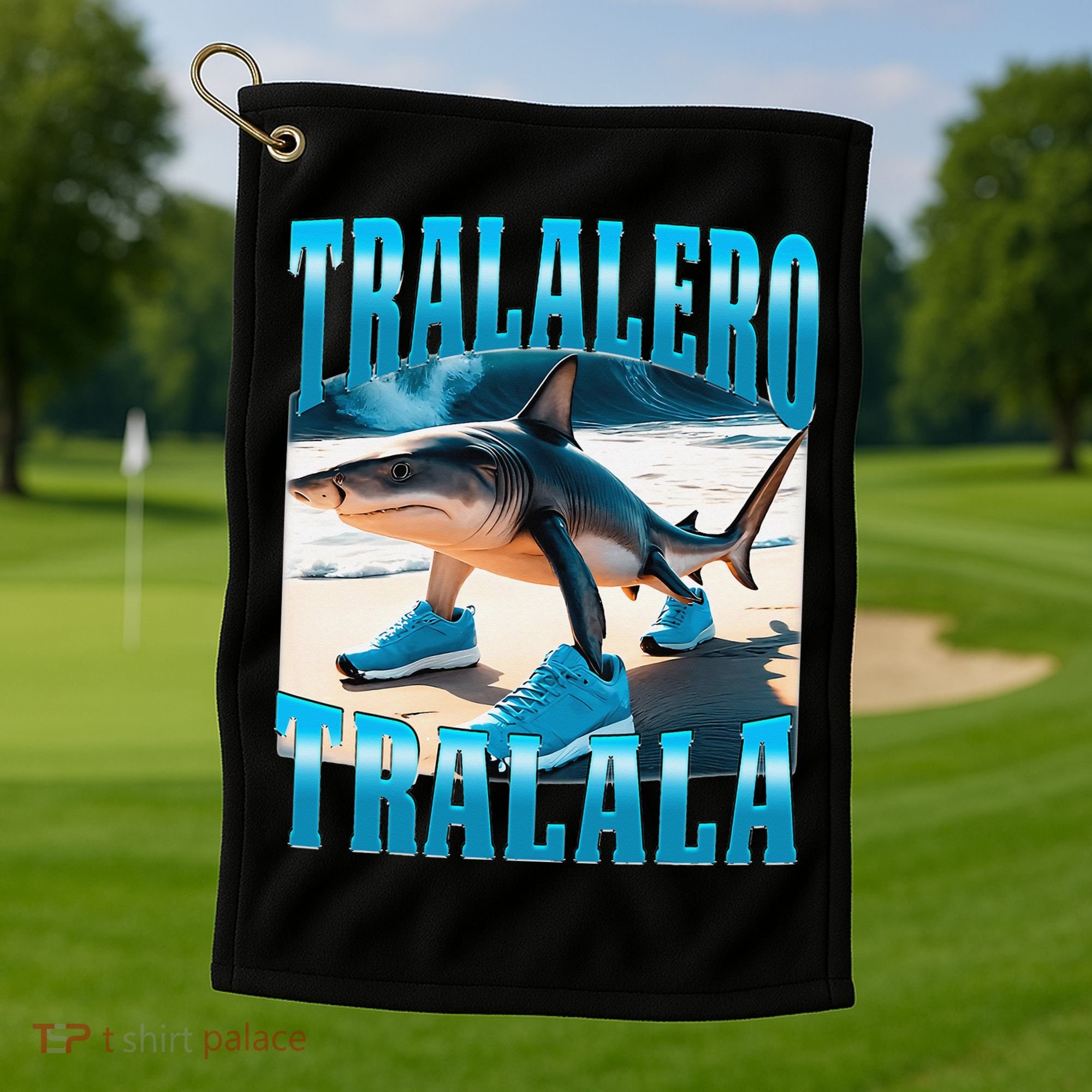 Tralalero Tralala Funny Italian Brainrot Shark Meme Bootleg Golf Towel