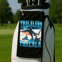 Tralalero Tralala Funny Italian Brainrot Shark Meme Bootleg Golf Towel thumb 2