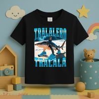 Tralalero Tralala Funny Italian Brainrot Shark Meme Bootleg Toddler T-Shirt thumb 3