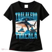 Tralalero Tralala Funny Italian Brainrot Shark Meme Bootleg Women's T-Shirt thumb 0