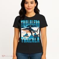 Tralalero Tralala Funny Italian Brainrot Shark Meme Bootleg Women's T-Shirt thumb 4