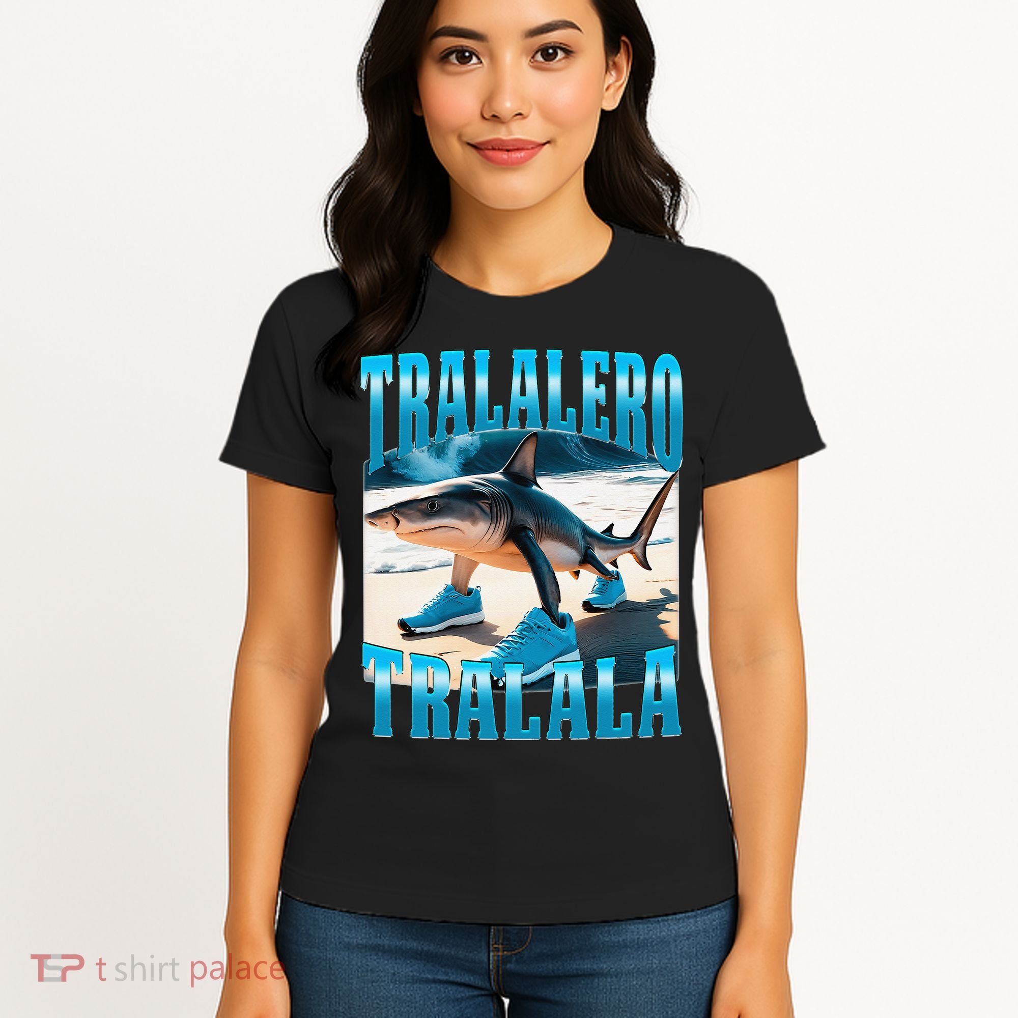 Tralalero Tralala Funny Italian Brainrot Shark Meme Bootleg Women's T-Shirt