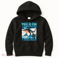 Tralalero Tralala Funny Italian Brainrot Shark Meme Bootleg Kids Hoodie thumb 0