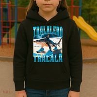 Tralalero Tralala Funny Italian Brainrot Shark Meme Bootleg Kids Hoodie thumb 3