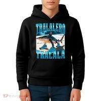 Tralalero Tralala Funny Italian Brainrot Shark Meme Bootleg Kids Hoodie thumb 4