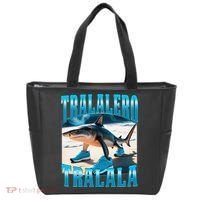 Tralalero Tralala Funny Italian Brainrot Shark Meme Bootleg Tote Bag thumb 0