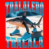 Tralalero Tralala Funny Italian Brainrot Shark Meme Bootleg Santa Hat thumb 1