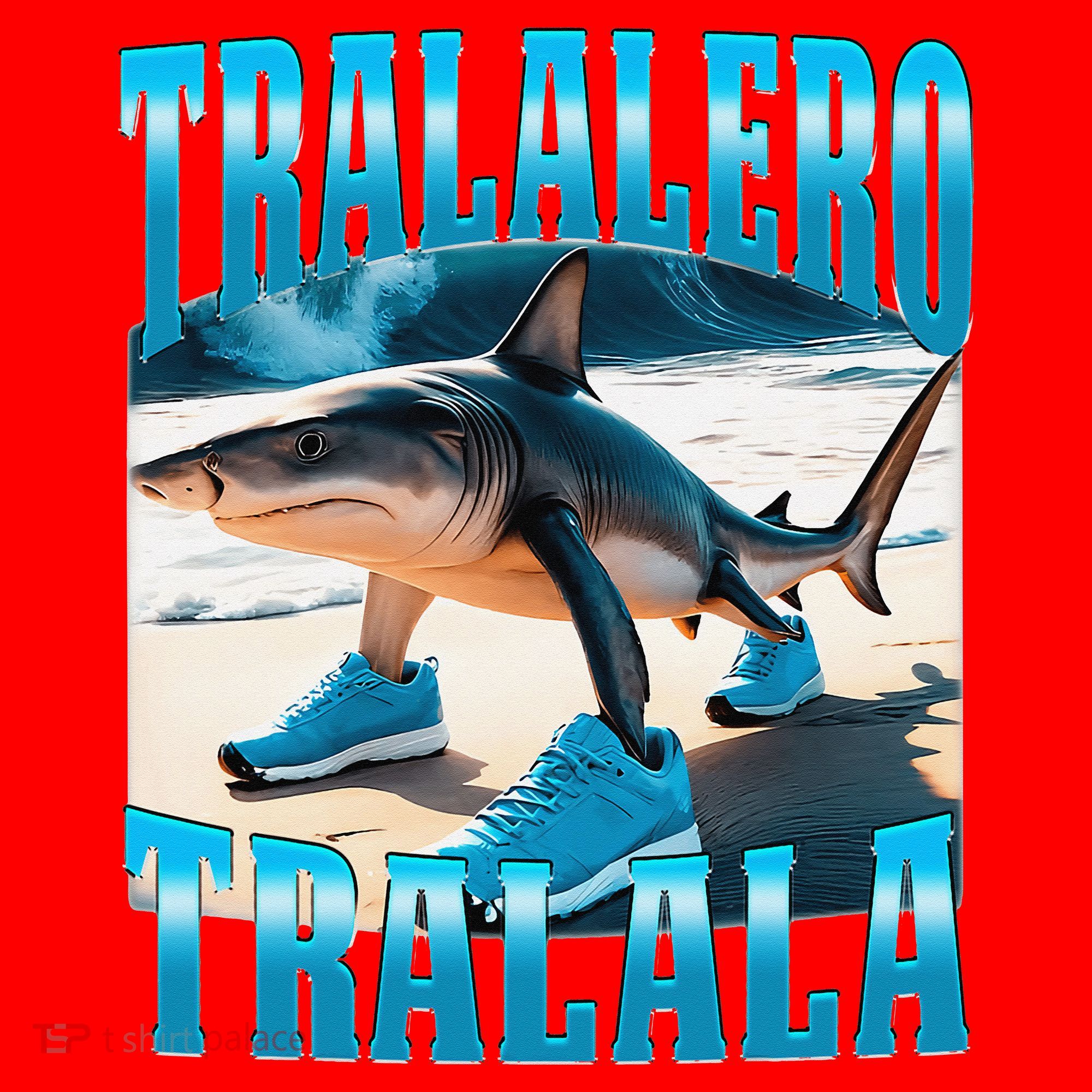 Tralalero Tralala Funny Italian Brainrot Shark Meme Bootleg Santa Hat