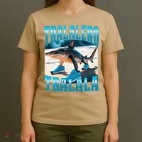 Tralalero Tralala Funny Italian Brainrot Shark Meme Bootleg T-Shirt thumb 4