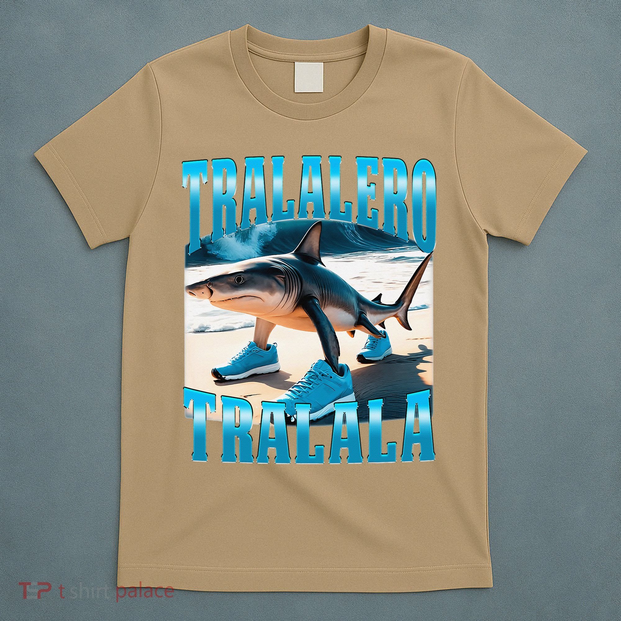 Tralalero Tralala Funny Italian Brainrot Shark Meme Bootleg T-Shirt
