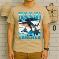 Tralalero Tralala Funny Italian Brainrot Shark Meme Bootleg T-Shirt thumb 6