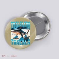 Tralalero Tralala Funny Italian Brainrot Shark Meme Bootleg Button thumb 0