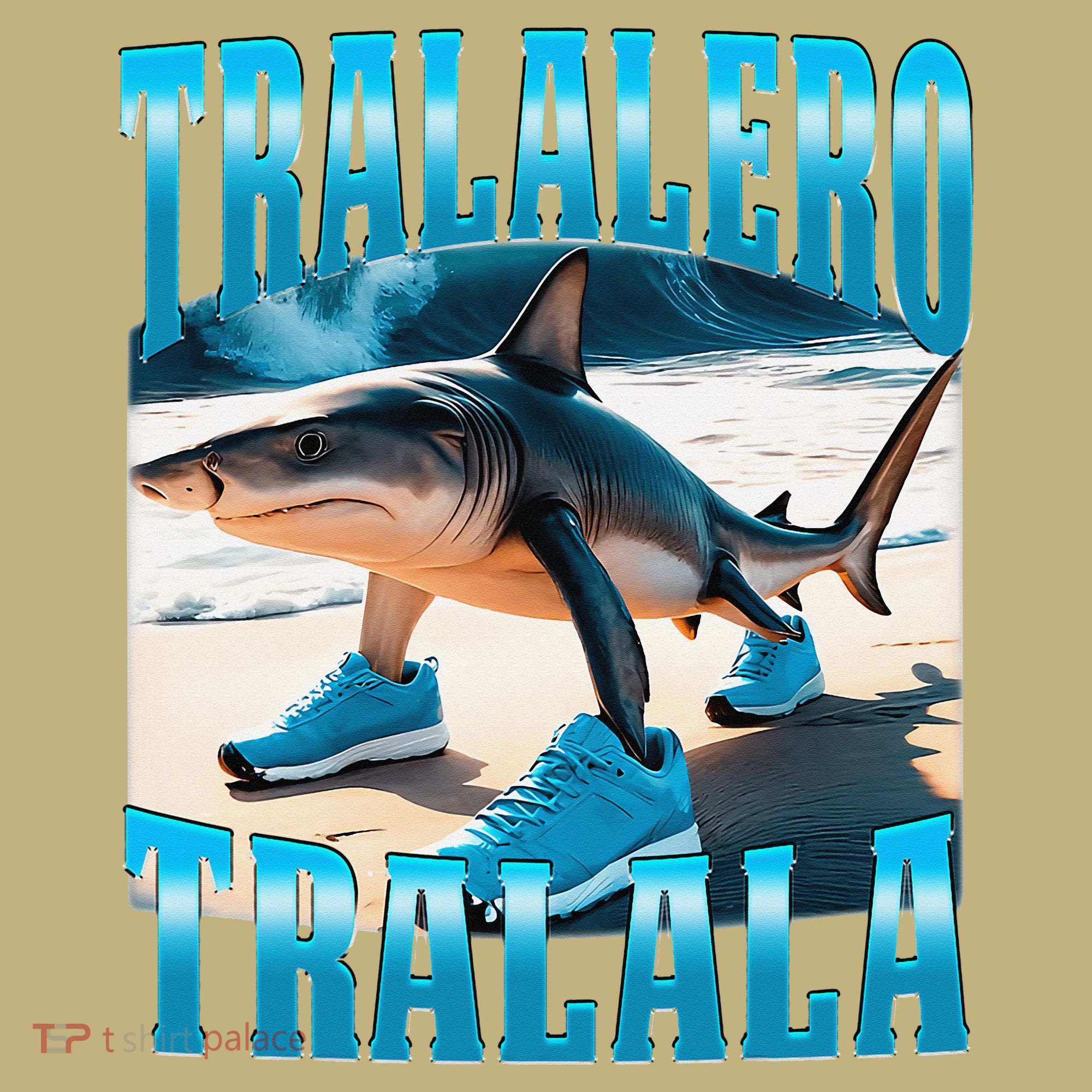 Tralalero Tralala Funny Italian Brainrot Shark Meme Bootleg Kids T-Shirt
