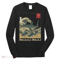 Tralalero Tralala Funny Shark Meme Italian Brainrot Japanese Long Sleeve Shirt thumb 0
